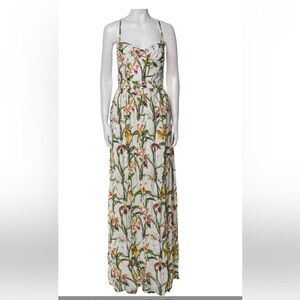 Agua Bendita Floral Maxi Skirt - White and Yellow